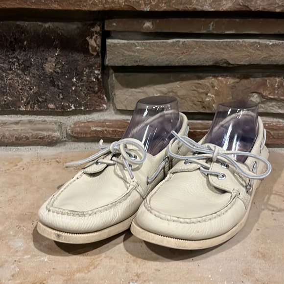 Sperry Other - Sperry Top-Sider Cream Leather Boat Shoes
